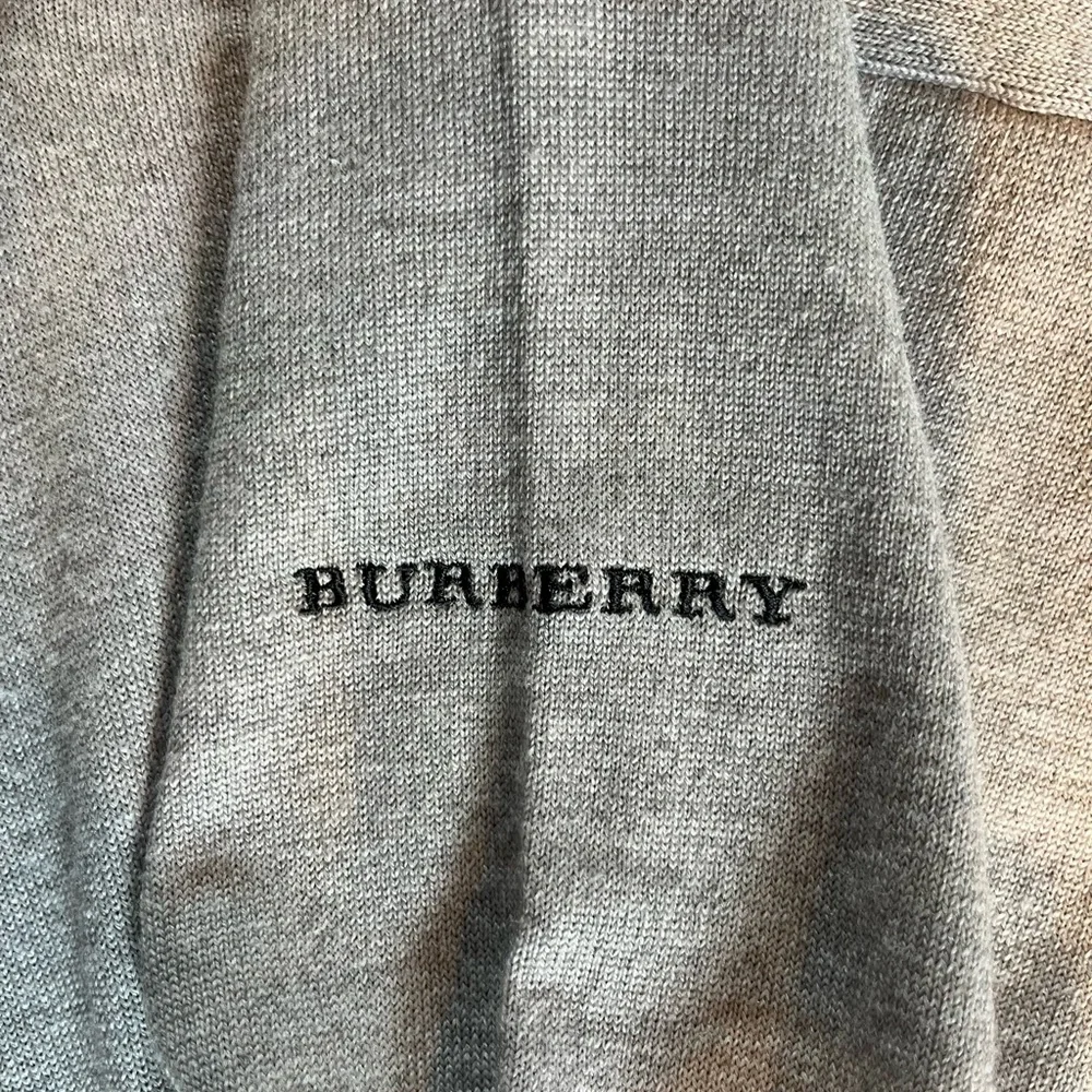 Burberry Light Gray V-Neck Men's Sweater